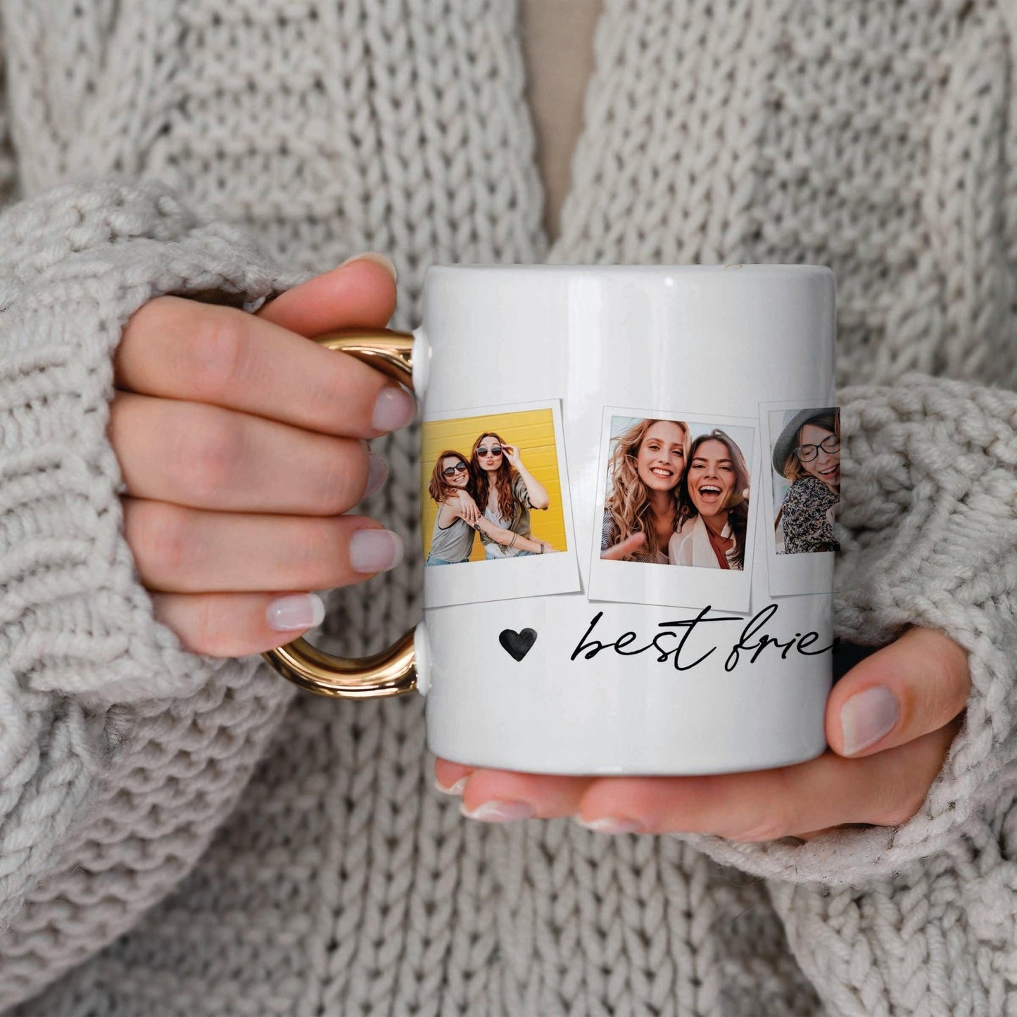 Best Friends Polaroid - Personalised Photo MugPhoto GiftsBoho Photo
