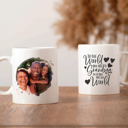 Grandma is our World - Personalised Photo MugPhoto GiftsBoho Photo