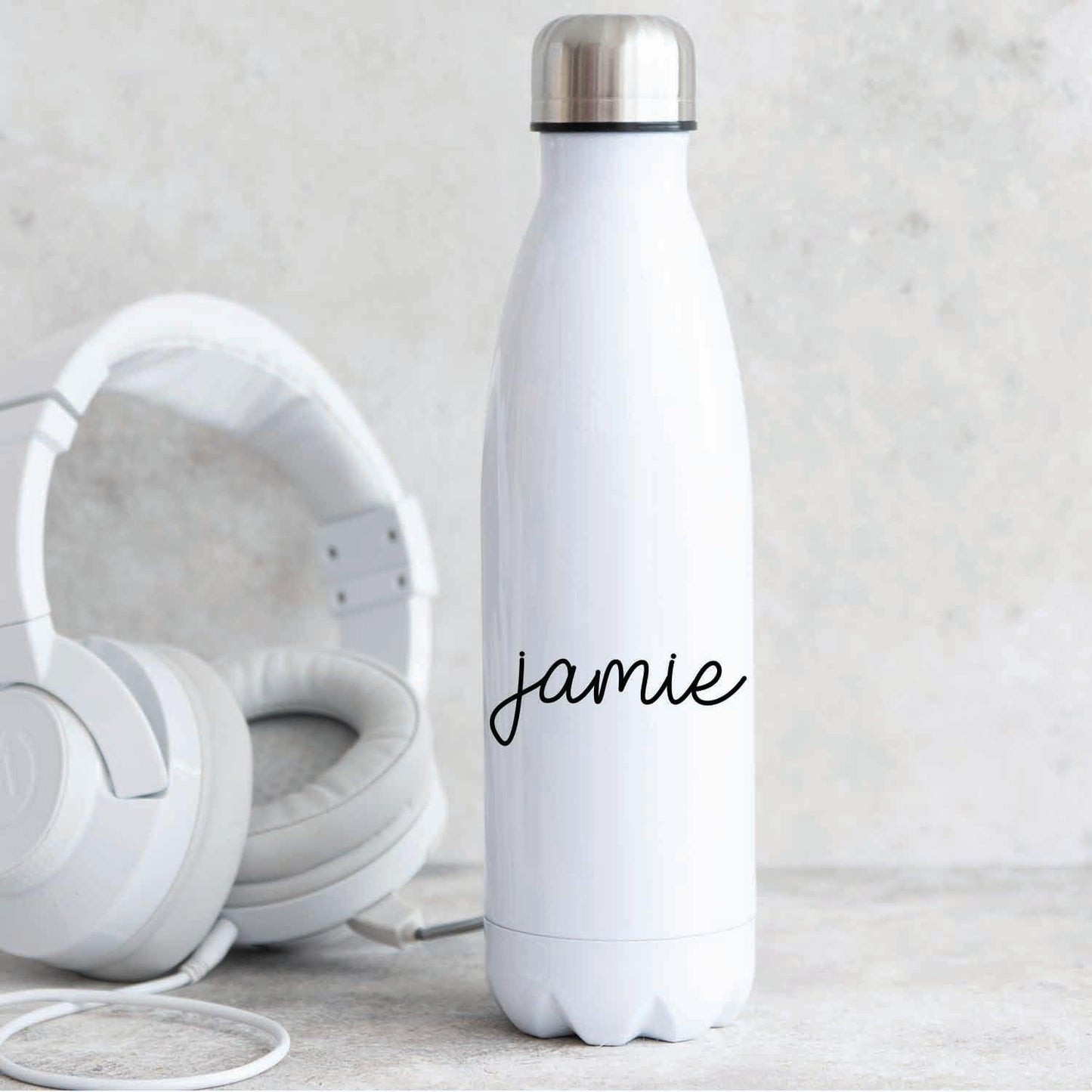 Simple Personalised Name/ Message - Water BottlePhoto GiftsBoho Photo
