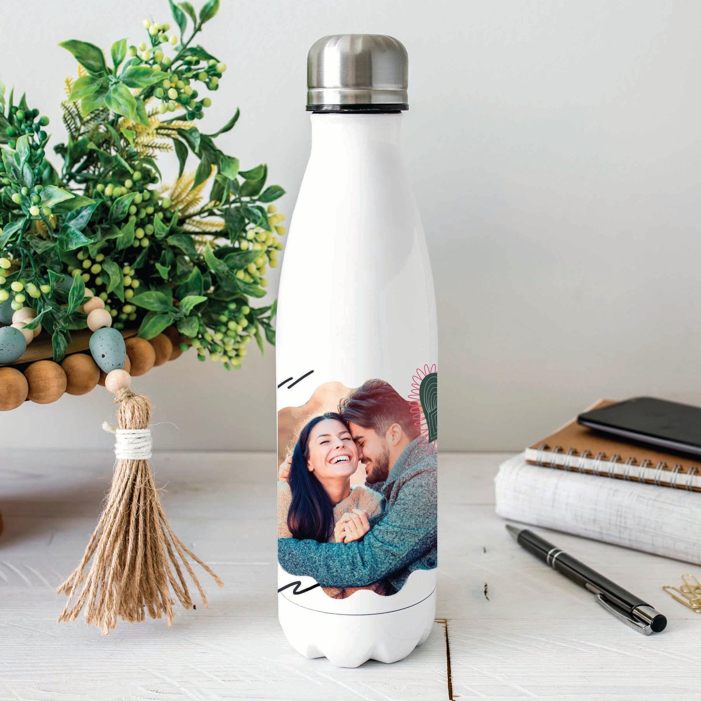Love Personalised Photo Gift - Water BottleBoho Photo