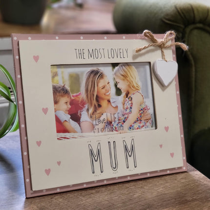 Most Lovely Mum Frame - 4x6in (10x15cm) - Boho Photo