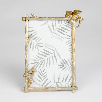 Photo Frame with Gold Mushrooms Portrait