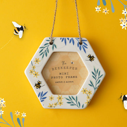 The Beekeeper Mini Ceramic Hanging Photo Frame