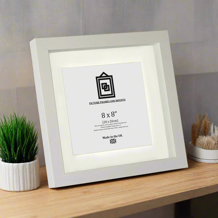 Deep Box Frame - White -  Perfect for showcasing 3-D images and objects