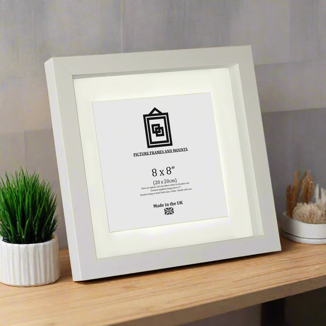 Deep Box Frame - White -  Perfect for showcasing 3-D images and objects