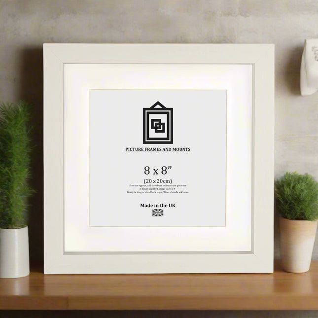 Deep Box Frame - White -  Perfect for showcasing 3-D images and objects