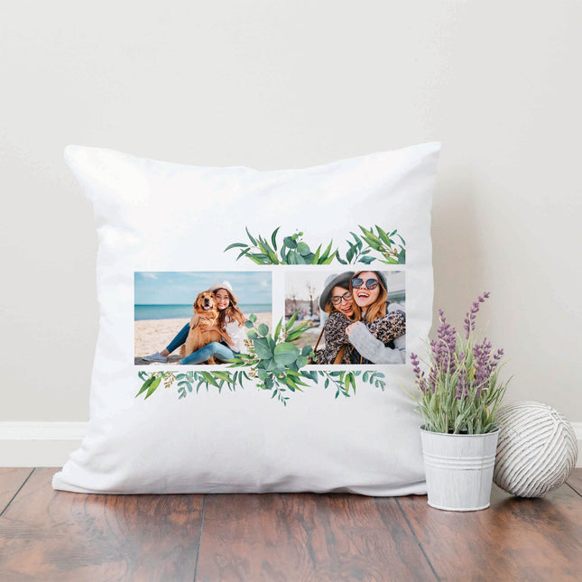 Personalised Photo Cushion - Botanical design