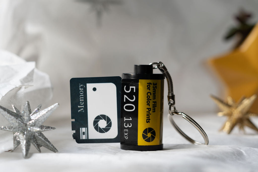 Vintage Film Camera Roll Keychain with Photo Spaces – Boho Photo