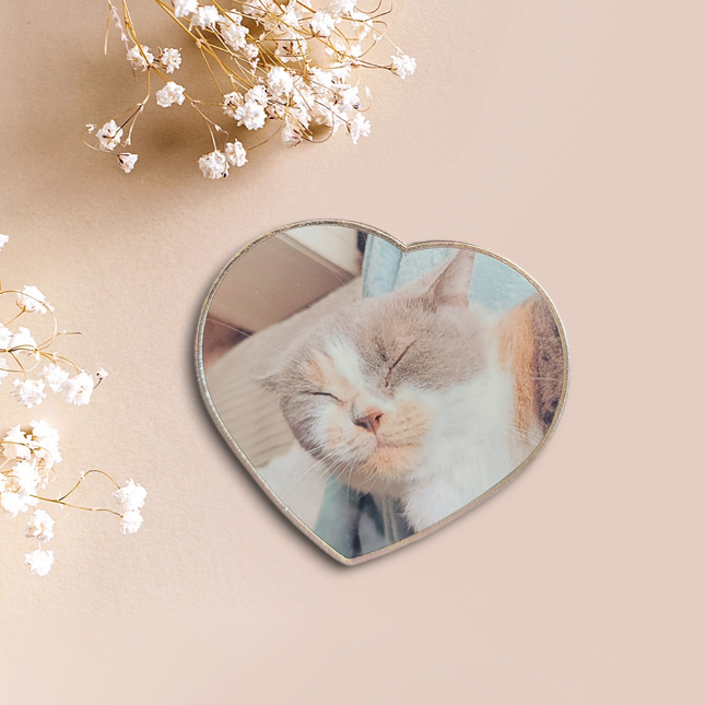 Heart Shaped Photo Magnet