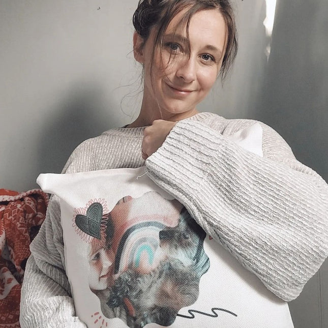 Personalised Photo Cushion - Heart Design