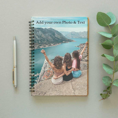 A5 Personalised Refillablel Notebook - Text Optional - Boho Photo