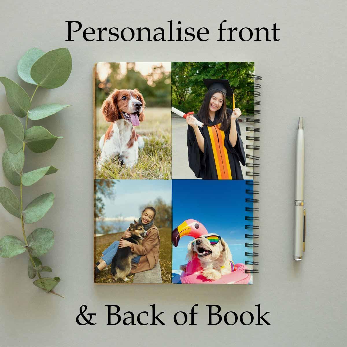 A5 Personalised Refillablel Notebook - Text Optional - Boho Photo