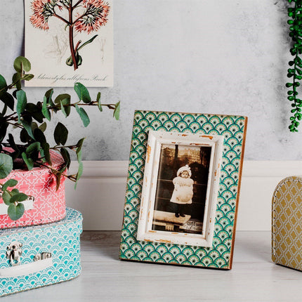 Aqua Scallop Photo Frame6x4 FrameBoho Photo