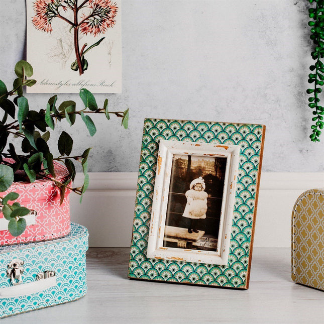 Aqua Scallop Photo Frame6x4 FrameBoho Photo