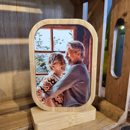 Bamboo Frame with Photo Transfer - Magnetic BasePhoto GiftsBoho Photo