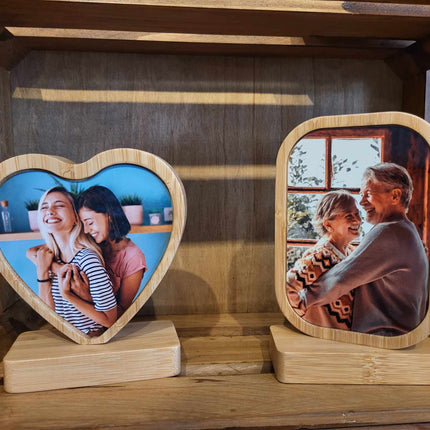 Bamboo Frame with Photo Transfer - Magnetic BasePhoto GiftsBoho Photo
