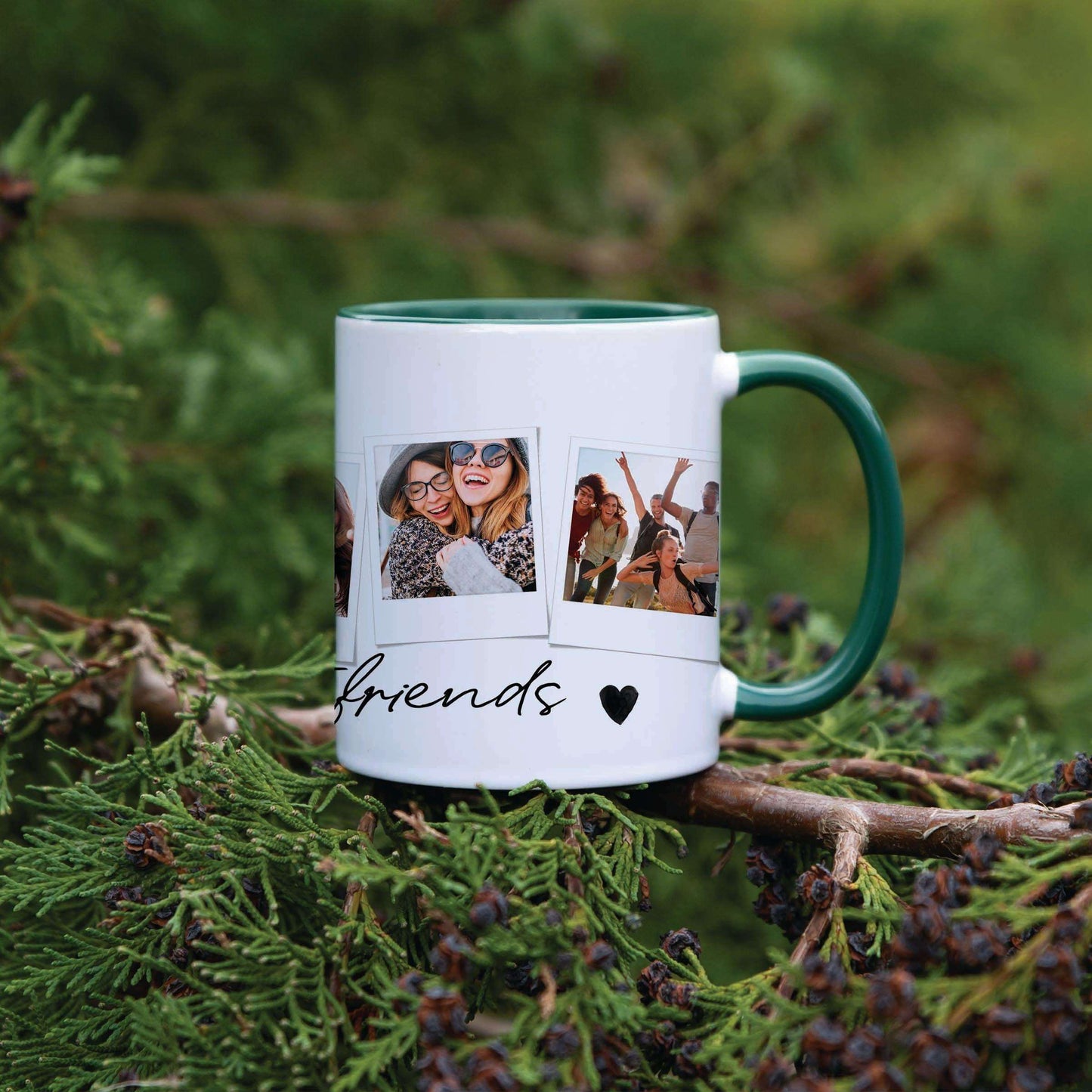 Best Friends Polaroid - Personalised Photo Mug - Boho Photo