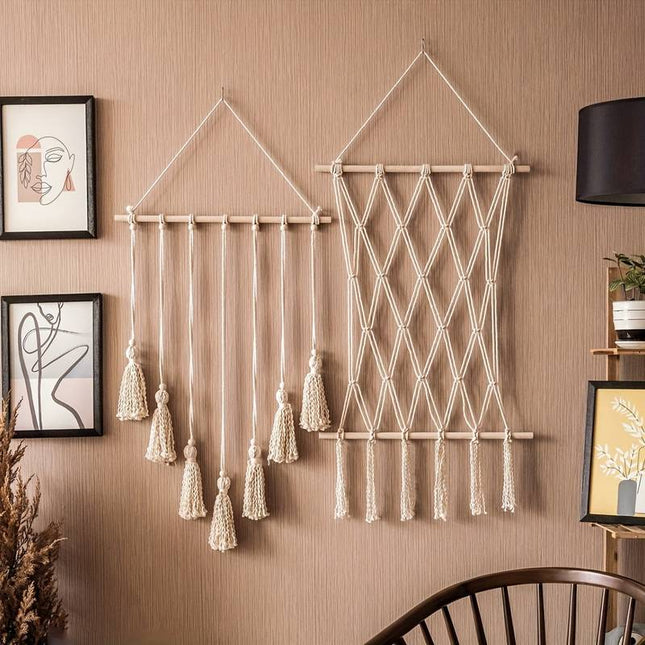Boho Style Macrame Hanging Photo Wall DecorationFramesBoho Photo