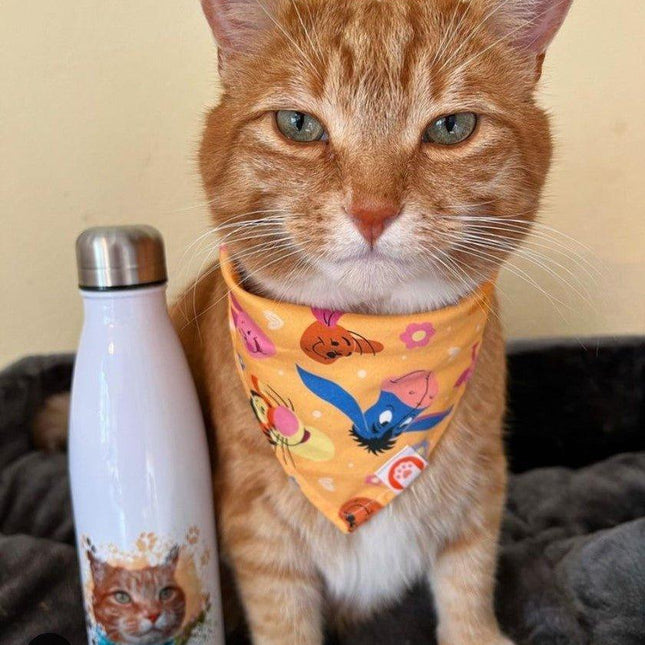 Cat Paws Personalised Photo Gift - Water Bottle - Boho Photo