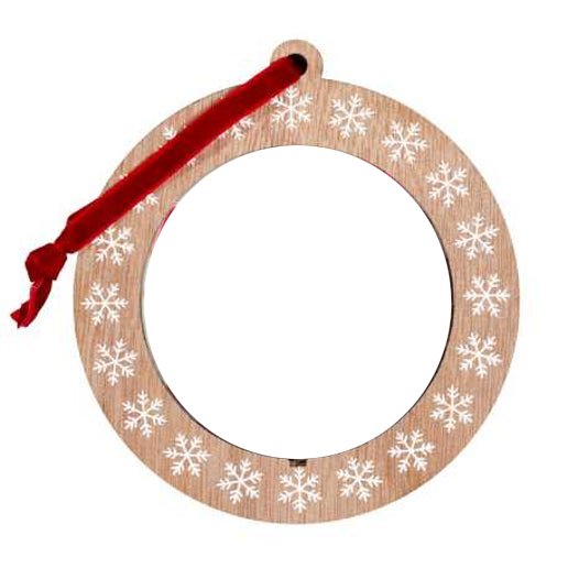 Circle Wooden Christmas Tree Decoration - With PhotoBoho Photo