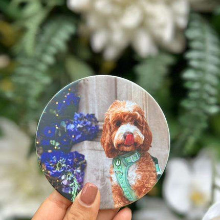 Circular Personalised Photo CoasterPhoto GiftsBoho Photo