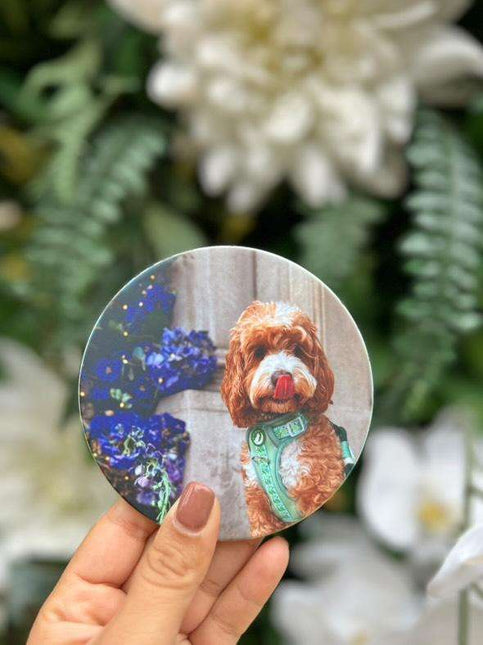 Circular Personalised Photo CoasterPhoto GiftsBoho Photo