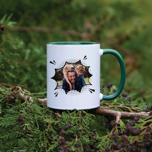 Dad Hero - Personalised Photo Mug - Boho Photo