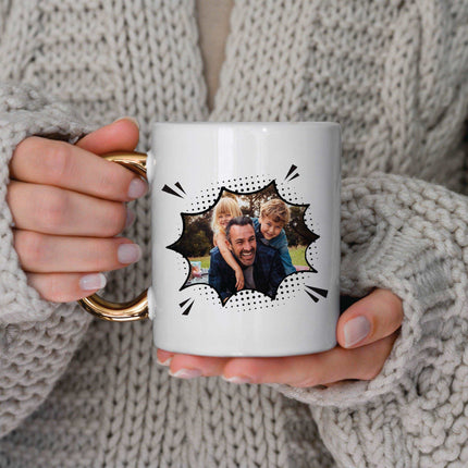 Dad Hero - Personalised Photo Mug - Boho Photo