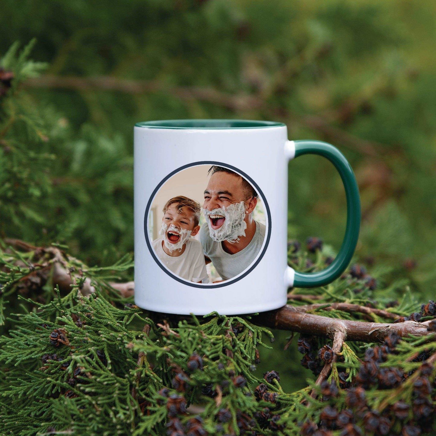 Dads with Beards - Personalised Photo Mug - Boho Photo