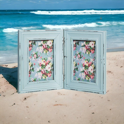 Delilah Double Photo Frame Blue - 4x6in (10x15cm)FramesBoho Photo