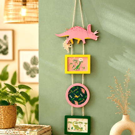 Dinosauria Triple Hanging Photo FramesMulti Aperture FrameBoho Photo