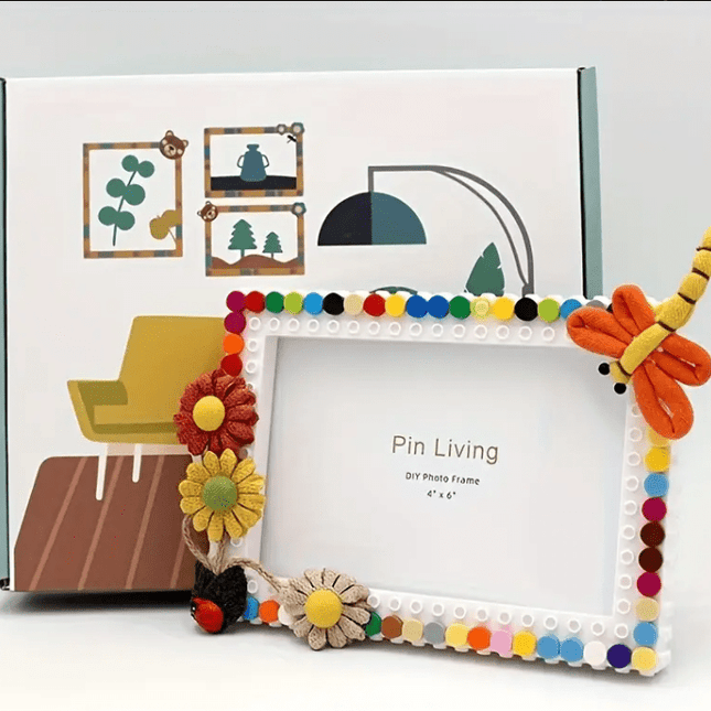 DIY Building Blocks Photo Frame - Spring Animal Theme6x4 FrameBoho Photo