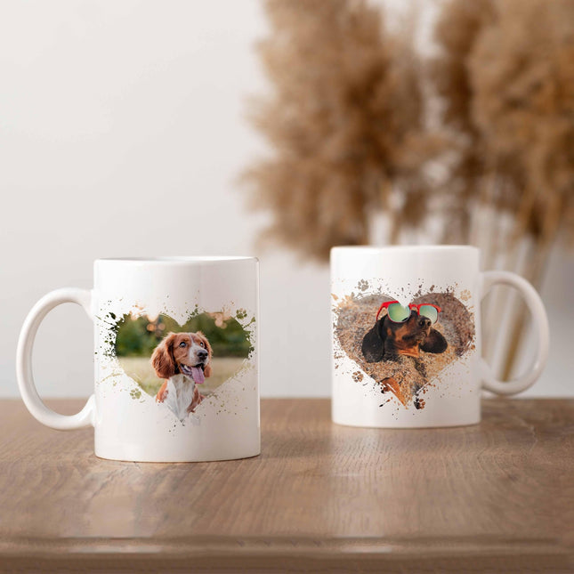 Double Dog Heart - Personalised Photo MugPhoto GiftsBoho Photo