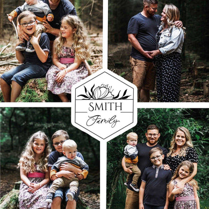 Family Canvas - 4 images - 12x16in (30x40cm) - Boho Photo