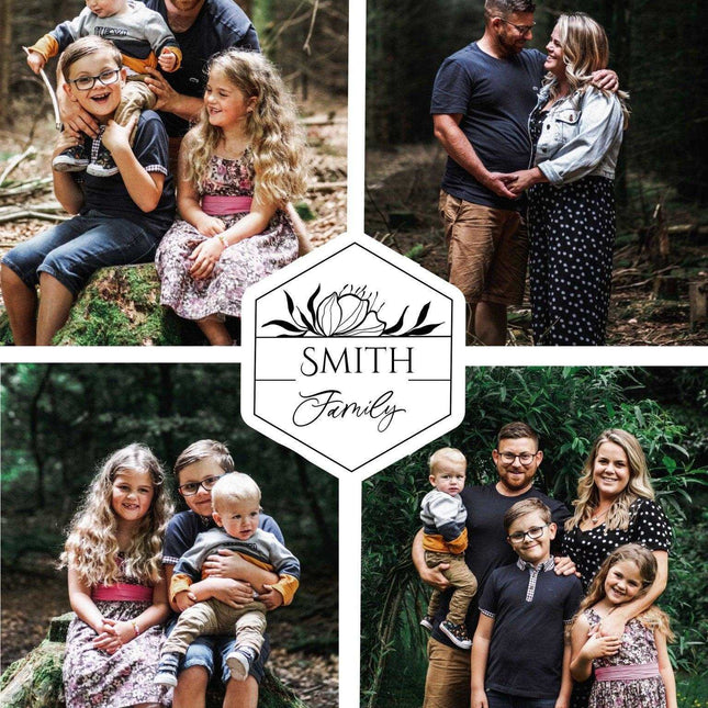 Family Canvas - 4 images - 12x16in (30x40cm) - Boho Photo