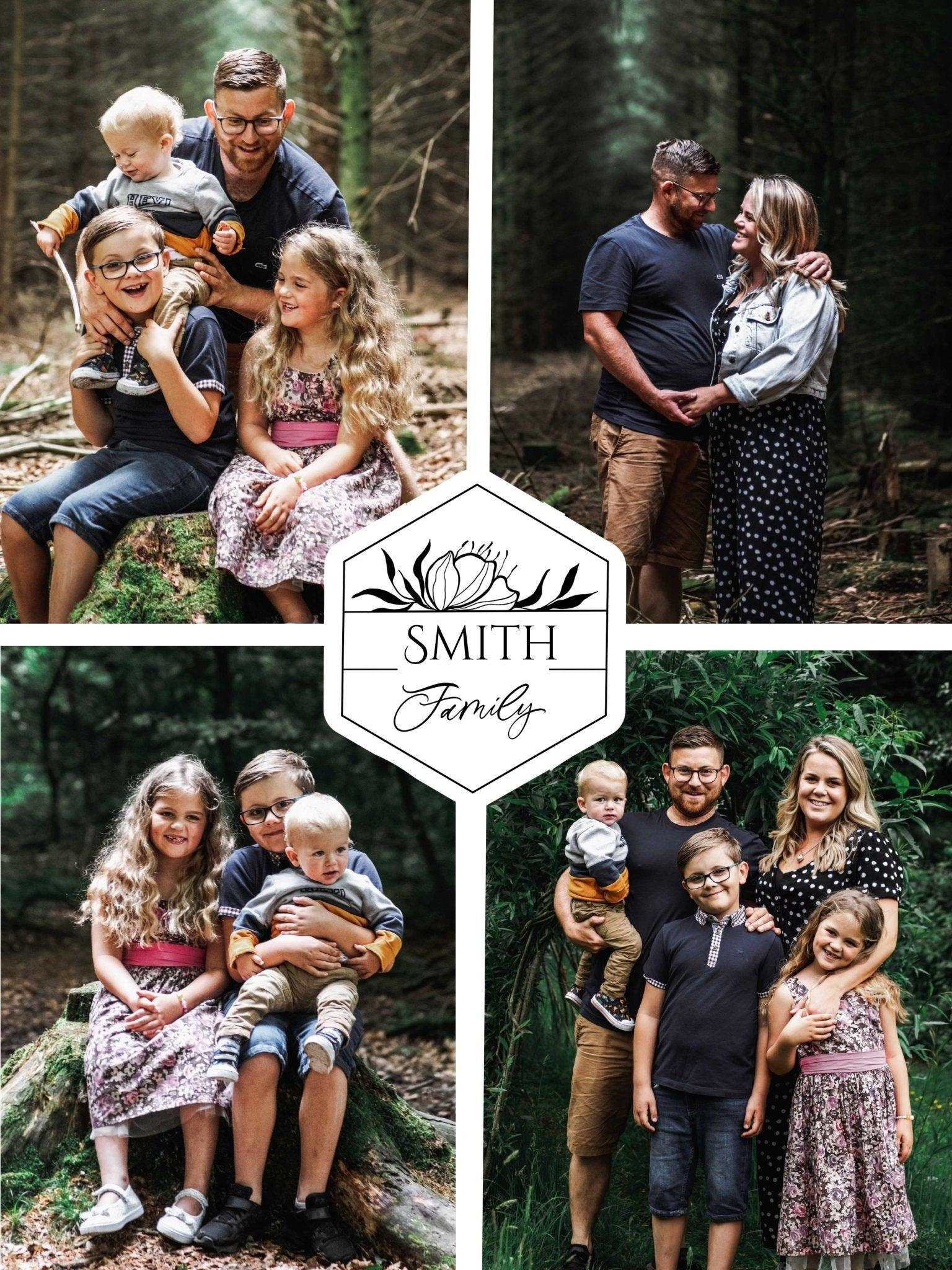 Family Canvas - 4 images - 12x16in (30x40cm) - Boho Photo