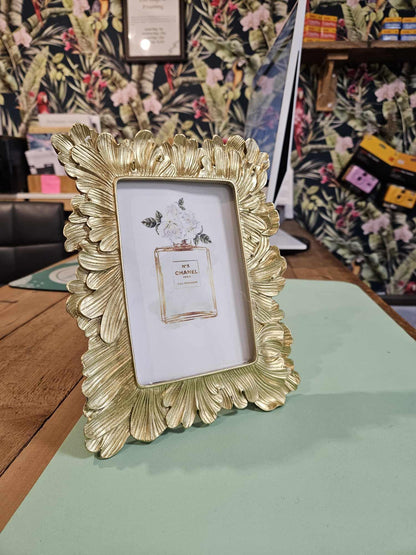 Gold Palm Leaf Photo Frame - 6x4in (15x10cm) - Boho Photo