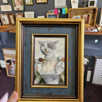 Golden Blue Vintage FrameFramesBoho Photo