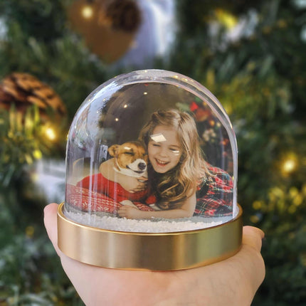 Golden Photo Snow Globe - With PhotoSnow GlobeBoho Photo
