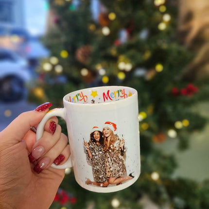 Golden Wreath - Personalised Photo MugMugsBoho Photo