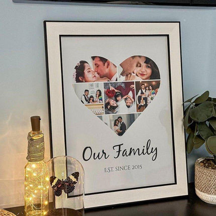 Heart Shaped Collage Poster with Your Text/MessageBoho Photo