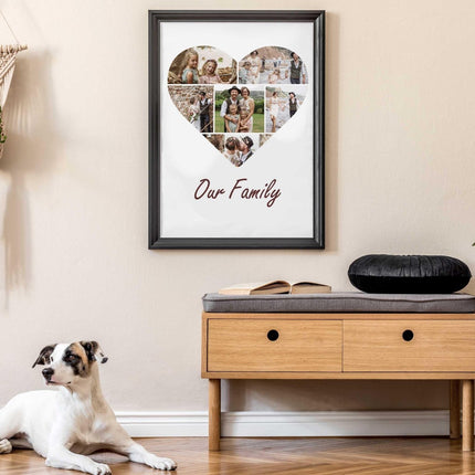 Heart Shaped Collage Poster with Your Text/MessageBoho Photo