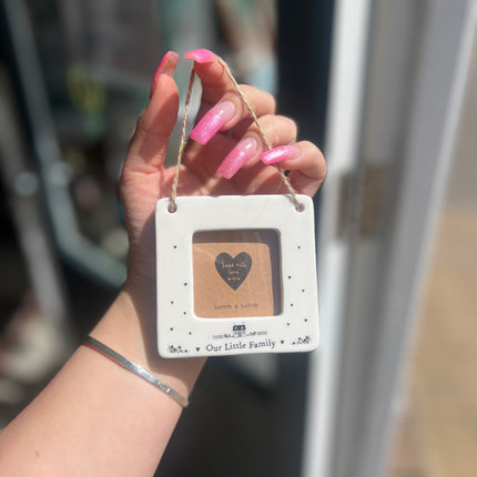 Send With Love 'Our Family' Mini Ceramic Photo Frame