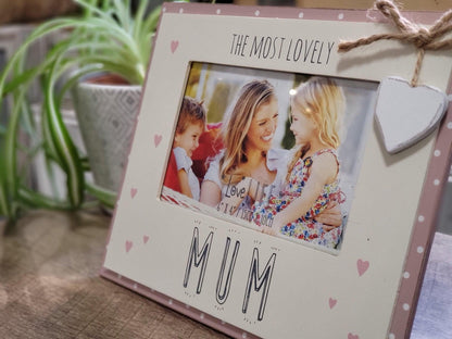 Most Lovely Mum Frame - 4x6in (10x15cm) - Boho Photo