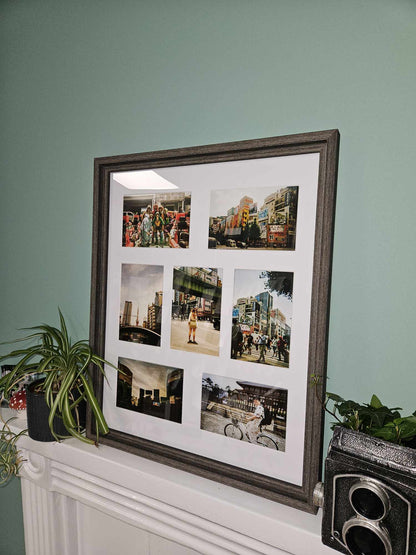 Multi Aperture Mounts - White - 20x16 for image size 6x4 (x7)Multi Aperture FrameBoho Photo