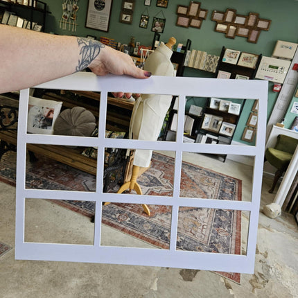 Multi Aperture Mounts - White - 20x16 for image size 6x4 (x9)Multi Ap MountBoho Photo