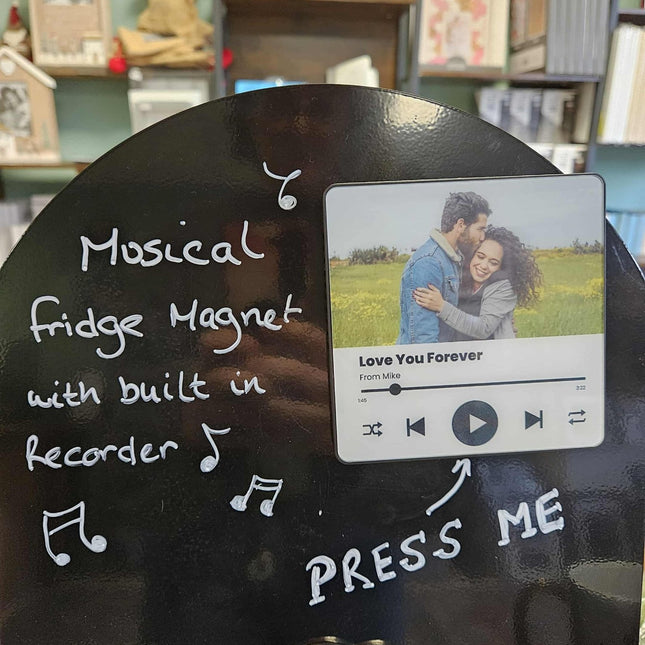 Musical Fridge Magnet with in - built Recorder - BlackMagnetBoho Photo
