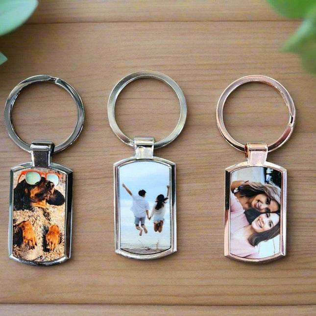 Oblong Metal Keyring - Rose Gold - Boho Photo