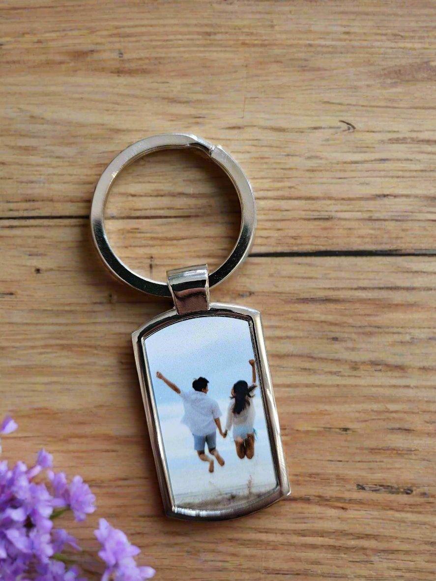 Oblong Metal Keyring - SilverKeyringsBoho Photo