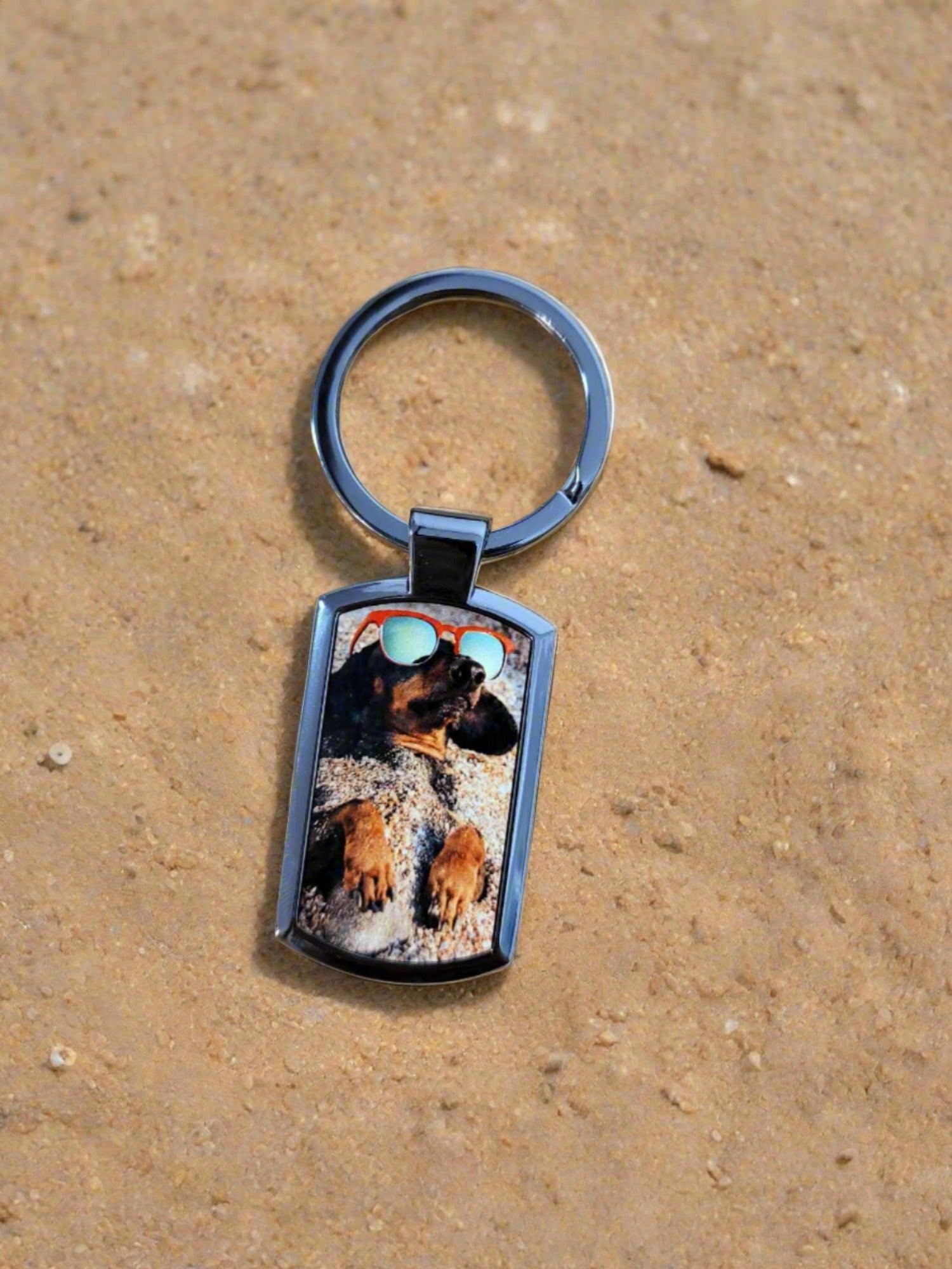 Oblong Metal Keyring - Smoked BlackKeyringsBoho Photo